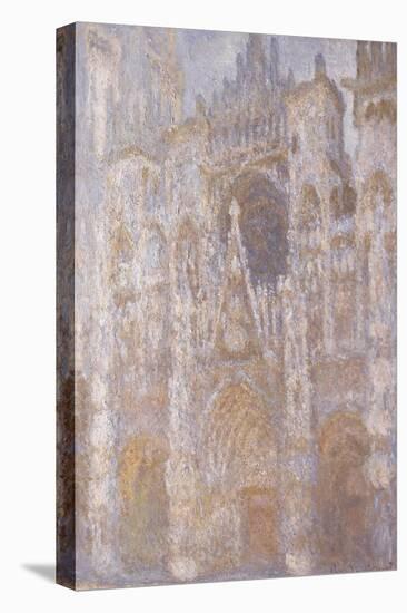 Rouen Cathedral, the Portal, Harmony Blue Morning Sun-Claude Monet-Stretched Canvas