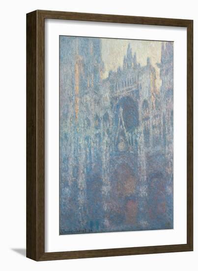 Rouen Cathedral, West Fa§Ade in Morning Light, by Claude Monet-Claude Monet-Framed Giclee Print