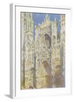 Rouen Cathedral, West Facade, Sunlight, 1894-Claude Monet-Framed Giclee Print