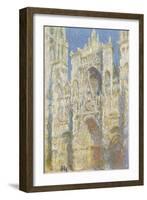 Rouen Cathedral, West Facade, Sunlight, 1894-Claude Monet-Framed Giclee Print