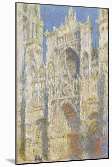 Rouen Cathedral, West Facade, Sunlight, 1894-Claude Monet-Mounted Giclee Print