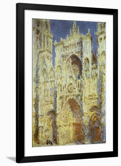 Rouen Cathedral, West Facade, Sunlight, 1894-Claude Monet-Framed Giclee Print