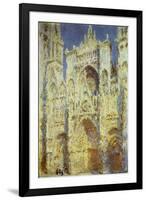 Rouen Cathedral, West Facade, Sunlight, 1894-Claude Monet-Framed Giclee Print