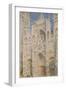 Rouen Cathedral, West Façade, Sunlight-Claude Monet-Framed Art Print