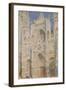 Rouen Cathedral, West Façade, Sunlight-Claude Monet-Framed Art Print