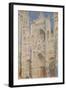 Rouen Cathedral, West Façade, Sunlight-Claude Monet-Framed Art Print