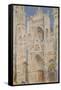 Rouen Cathedral, West Façade, Sunlight-Claude Monet-Framed Stretched Canvas