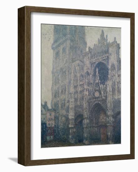 Rouen Cathedral, West Portal, Grey Weather, 1894-Claude Monet-Framed Giclee Print