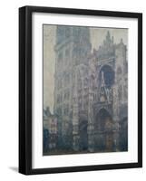 Rouen Cathedral, West Portal, Grey Weather, 1894-Claude Monet-Framed Giclee Print