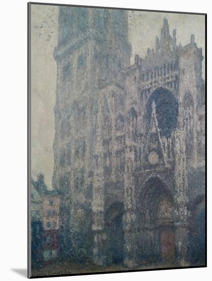 Rouen Cathedral, West Portal, Grey Weather, 1894-Claude Monet-Mounted Giclee Print