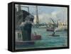 Rouen Port-Maximilien Luce-Framed Stretched Canvas