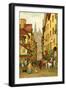 Rouen street scene-Thomas Crane-Framed Giclee Print