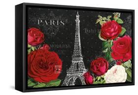 Rouge Paris I Black-Katie Pertiet-Framed Stretched Canvas