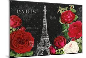 Rouge Paris I Black-Katie Pertiet-Mounted Art Print