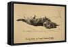 Rough Daschund Puppy Detail, 1930, IllJust Among Friends, Aldin, Cecil Charles Windsor-Cecil Aldin-Framed Stretched Canvas