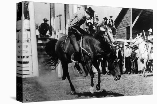 Rough Going at the Ellensburg Rodeo - Ellensburg, WA-Lantern Press-Stretched Canvas