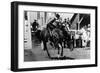 Rough Going at the Ellensburg Rodeo - Ellensburg, WA-Lantern Press-Framed Art Print