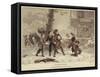 Rough Play-Eugene Alexis Girardet-Framed Stretched Canvas