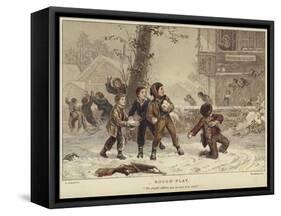 Rough Play-Eugene Alexis Girardet-Framed Stretched Canvas