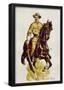 Rough Rider Theodore Roosevelt 1898 Historical Art Print Poster-null-Framed Poster