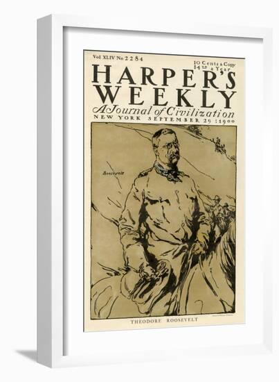 Rough Rider Theodore Roosevelt on the Cover of Harper's Weekly, September 29, 1900-null-Framed Giclee Print