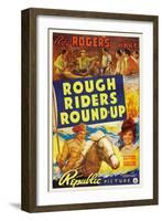ROUGH RIDERS ROUND-UP, Roy Rogers, Trigger, Lynne Roberts [aka Mary Hart], 1939-null-Framed Art Print