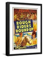 ROUGH RIDERS ROUND-UP, Roy Rogers, Trigger, Lynne Roberts [aka Mary Hart], 1939-null-Framed Art Print