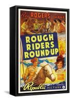 ROUGH RIDERS ROUND-UP, Roy Rogers, Trigger, Lynne Roberts [aka Mary Hart], 1939-null-Framed Stretched Canvas