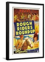 ROUGH RIDERS ROUND-UP, Roy Rogers, Trigger, Lynne Roberts [aka Mary Hart], 1939-null-Framed Art Print