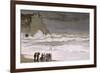 Rough Sea at Etretat, 1868-69-Claude Monet-Framed Giclee Print