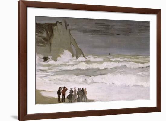 Rough Sea at Etretat, 1868-69-Claude Monet-Framed Giclee Print