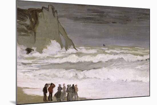 Rough Sea at Etretat, 1868-69-Claude Monet-Mounted Giclee Print