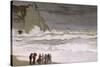 Rough Sea at Etretat, 1868-69-Claude Monet-Stretched Canvas