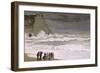 Rough Sea at Etretat, 1868-69-Claude Monet-Framed Giclee Print