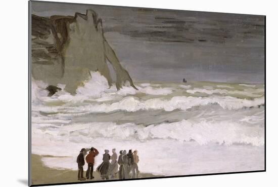 Rough Sea at Etretat, 1868-69-Claude Monet-Mounted Giclee Print