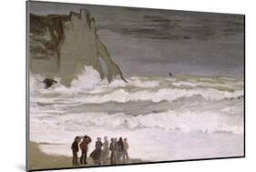 Rough Sea at Etretat, 1868-69-Claude Monet-Mounted Giclee Print