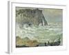 Rough Sea at Etretat, 1883-Claude Monet-Framed Giclee Print