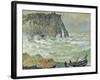 Rough Sea at Etretat, 1883-Claude Monet-Framed Giclee Print