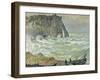 Rough Sea at Etretat, 1883-Claude Monet-Framed Giclee Print