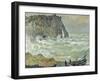 Rough Sea at Etretat, 1883-Claude Monet-Framed Giclee Print