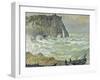 Rough Sea at Etretat, 1883-Claude Monet-Framed Giclee Print