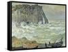 Rough Sea at Etretat, 1883-Claude Monet-Framed Stretched Canvas