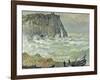 Rough Sea at Etretat, 1883-Claude Monet-Framed Giclee Print