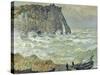 Rough Sea at Etretat, 1883-Claude Monet-Stretched Canvas