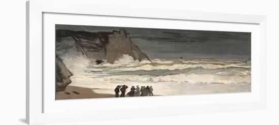 Rough Sea at Etretat-Claude Monet-Framed Art Print