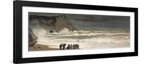 Rough Sea at Etretat-Claude Monet-Framed Art Print