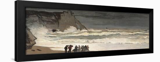 Rough Sea at Etretat-Claude Monet-Framed Art Print