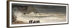 Rough Sea at Etretat-Claude Monet-Framed Premium Giclee Print