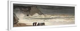 Rough Sea at Etretat-Claude Monet-Framed Premium Giclee Print