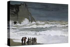 Rough Sea at Etretat-Claude Monet-Stretched Canvas